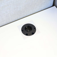 Power Grommet Twist, Ø 80 mm Svart/vit