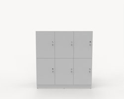 Småfackskåp med 6 dörrar, bredd 120 cm Mellan, 88 mm