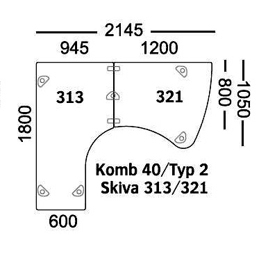Bild Connect bordsskivor 40, typ 2