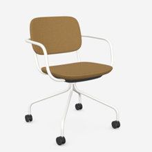 Normo med armstöd Vitt, Cura gul