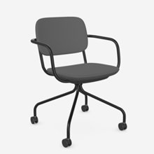 Normo med armstöd Svart, Evo grå