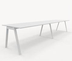 Piece Light vitt konferensbord, längd 380 cm 380 cm