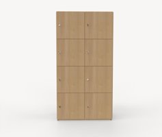 Shape personlig förvaring, 8 fack, låsbart med nyckel, Ek Ek