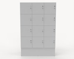 Personlig förvaring med 12 skåp, bredd 120 cm Hög, 300 mm