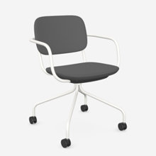 Normo med armstöd Vitt, Evo grå