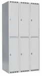 Klädskåp Skåp delad dörr, 2 fack i höjd, B900