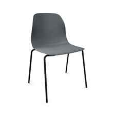 Pelican stapelbar stol Mörkgrå sits / Svart stativ