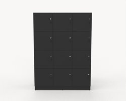 Personlig förvaring i svart lack, exklusiv edition  12 fack