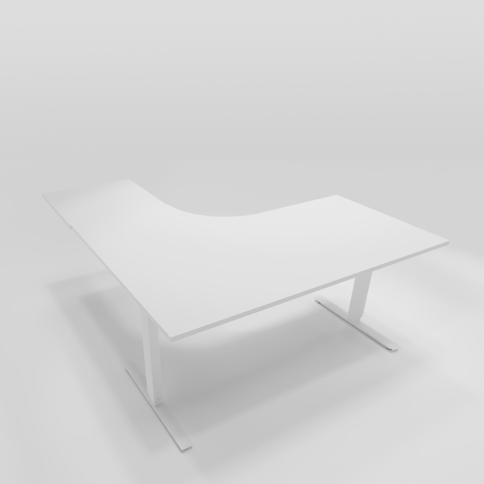 Höj och sänkbart skrivbord Höj & sänkbart hörnbord högerställt 160x180 cm