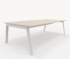 Piece bord 250x125 cm med kabellucka Med kabellucka