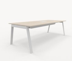 Piece bord 250x100 cm med kabellucka Med kabellucka