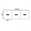 Bild 2 Zeta mötesbord 420x140 cm