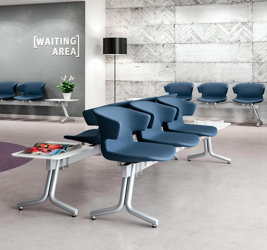 Cove klädd väntrumsbänk