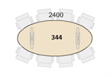 Connect Konferensbord Ovalt bord 240 cm