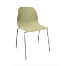 Pelican stapelbar stol Grön sits / Kromat stativ