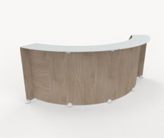 Reception glas Rundad receptionsdisk