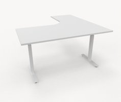 Höj och sänkbart skrivbord Höj & sänkbart hörnbord Vänsterställt 160x180 cm