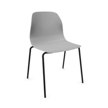 Pelican stapelbar stol Grå sits / Svart stativ