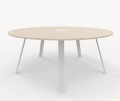Piece runt bord Ø180 cm, mötesbord för 10 personer Med kabellock