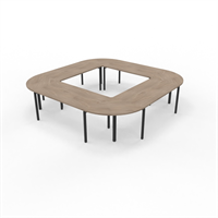 Quadrio Flex Flex rundat konferensbord, 12 platser 320x320 cm