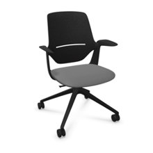 Trillo konferensstol Svart rygg + Grå sits