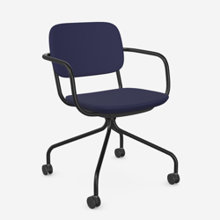 Normo med armstöd Svart, Evo mörkblå