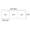 Bild 2 X8 mötesbord längd 420-480 cm, Djup 140 cm