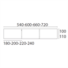 Bild 2 X8 Mötesbord längd 540-720 cm, djup 100-110 cm