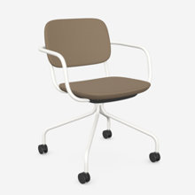 Normo med armstöd Vitt, Evo beige