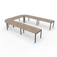 Quadrio Flex Flex stort U-format konferensbord 12 platser 320x400 cm