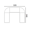 Bild 2 Flex U-format konferensbord hästsko, 8 platser 320x240 cm