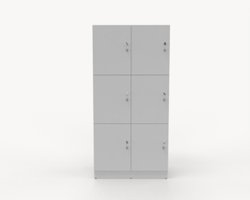 Småfacksskåp med 6 dörrar, bredd 80 cm Mellan, 88 mm