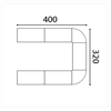 Bild 2 Flex stort U-format konferensbord 12 platser 320x400 cm