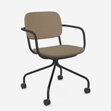 Normo med armstöd Svart, Evo beige