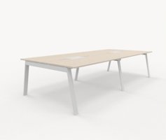 Piece konferensbord med kabelbox, längd 320 cm Med kabelbox
