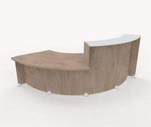 Receptionsdisk rund nedsänkt