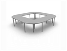 Bild 3 Flex rundat konferensbord, 12 platser 320x320 cm