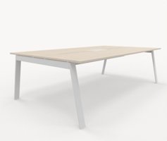 Piece bord 250x140 cm med kabellucka Med kabellucka