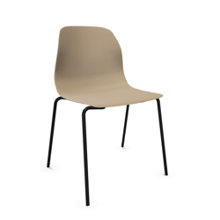 Pelican stapelbar stol Beige sits / Svart stativ