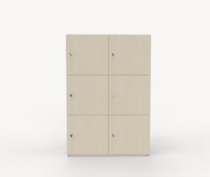 Shape personlig förvaring, 6 fack, låsbart med nyckel