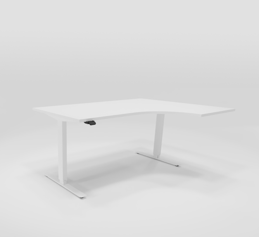 Höj och sänkbart skrivbord Höj & sänkbart hörnskrivbord höger 160x120 cm