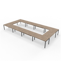 Quadrio Flex Flex stort rektangulärt konferensbord, 24 platser 640 cm