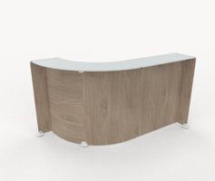 Reception glas Receptionsdisk L-formad