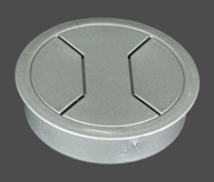 Kabelgenomföring plast svart Silver