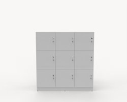 Personlig förvaring med 9 skåp, bredd 120 cm Mellan, 88 cm