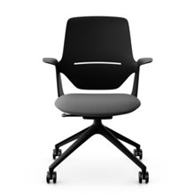 Trillo konferensstol Svart rygg + Grå sits