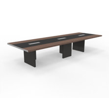 Elegante Konferensbord Elegante mötesbord lackade ben + läder, 420x140 cm