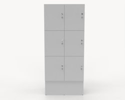 Småfacksskåp med 6 dörrar, bredd 80 cm Hög, 300 mm