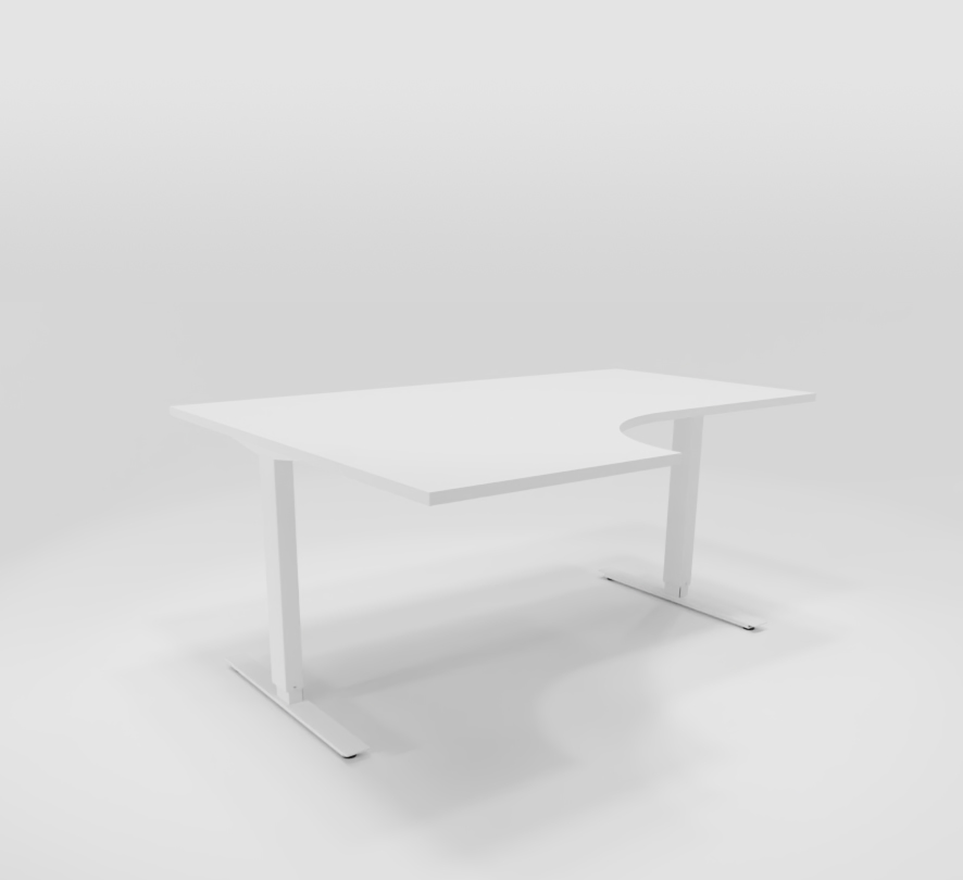 Höj och sänkbart skrivbord Höj & sänkbart hörnskrivbord vänster 160x120 cm