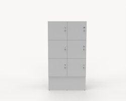 Personlig förvaring med 6 skåp, bredd 80 cm Hög, 300 mm